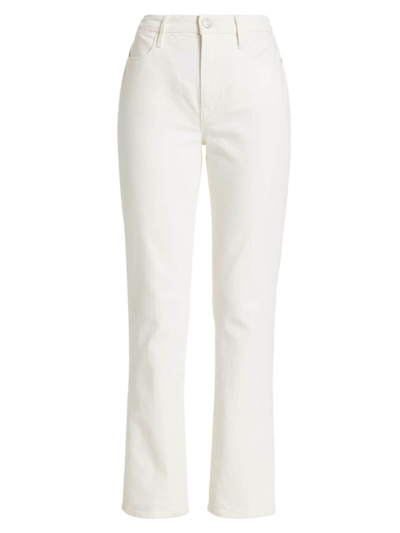 Frame Le Super High Straight-leg Jeans In Bone