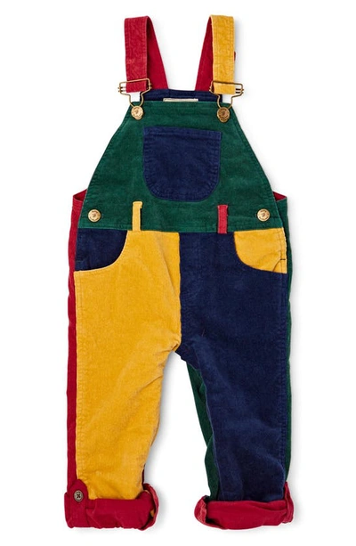 Dotty Dungarees Kids' Patchwork Cotton Corduroy Overalls In Multi