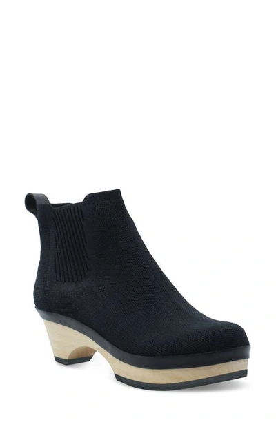 Jax And Bard Harpswell Knit Wedge Bootie In Black Licorice