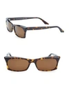 Andy Wolf 53mm Rectangular Sunglasses In Brown