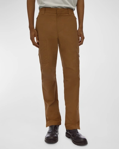 Helmut Lang Straight-leg Utility Trousers - Men's - Nylon/cotton In Brown