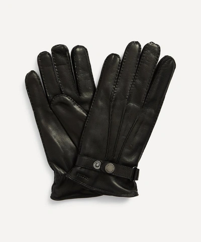 Hestra Jake Wool-lined Leather Gloves In Black