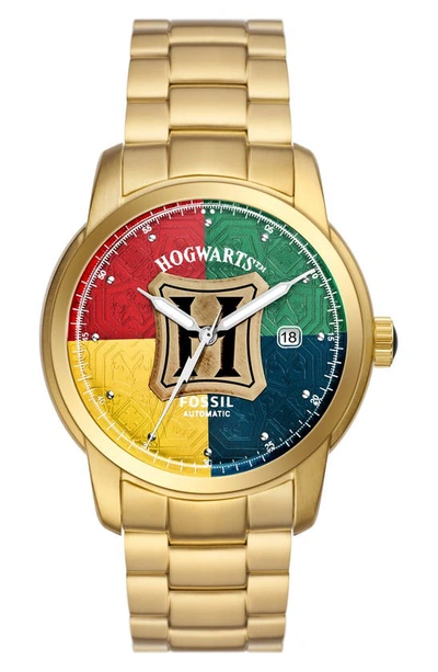 Fossil X Harry Potter™ Limited Edition Hogwarts™ Bracelet Watch, 43mm In Gold