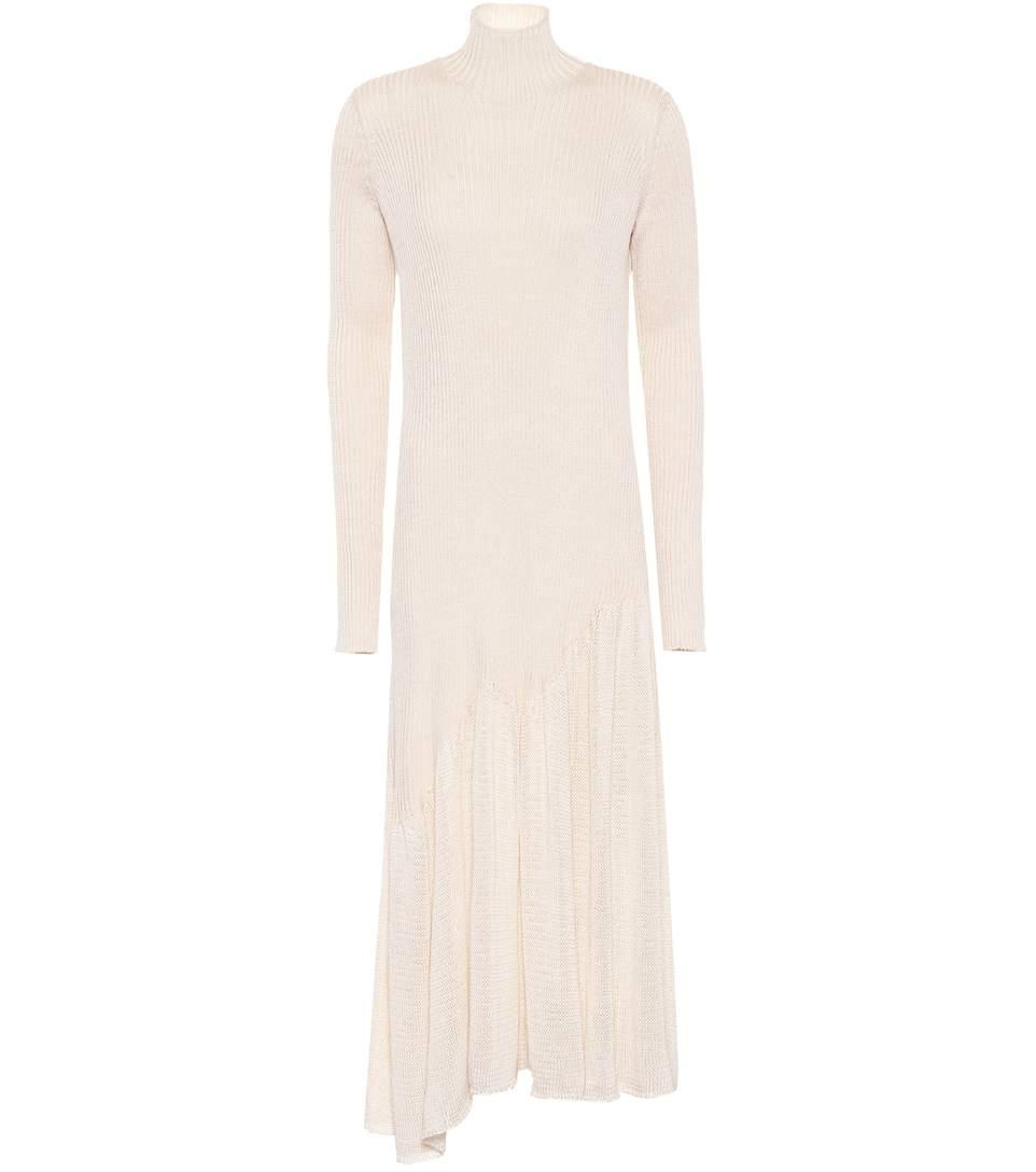 calvin klein white turtleneck dress