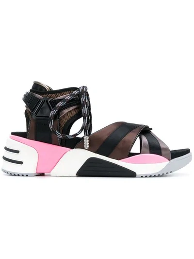 Marc Jacobs Somewhere Sports Sandals In Black Multi