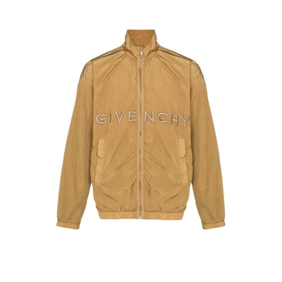 Givenchy (vip) Neutral Logo-embroidered Track Jacket In Neutrals