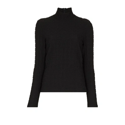 Givenchy (vip) Black 4g Embroidered Turtleneck Top
