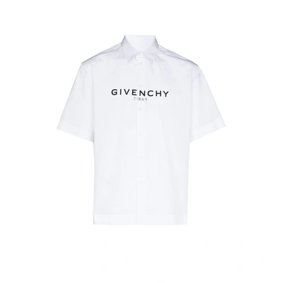 Givenchy (vip) White Logo Print Cotton Shirt
