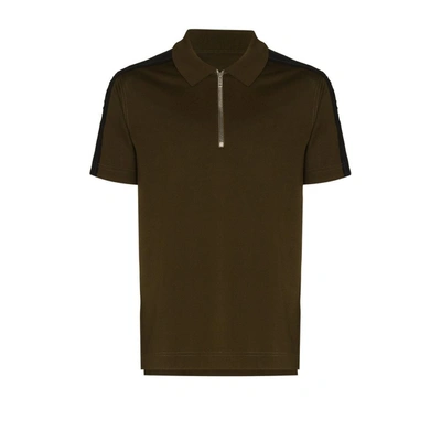 Givenchy (vip) Zip-up Cotton Polo Shirt In Green