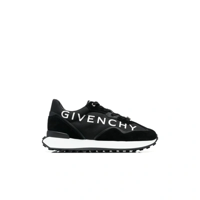 Givenchy (vip) Black Panelled Logo Suede Sneakers