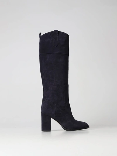Anna F. Boots  Woman Color Blue