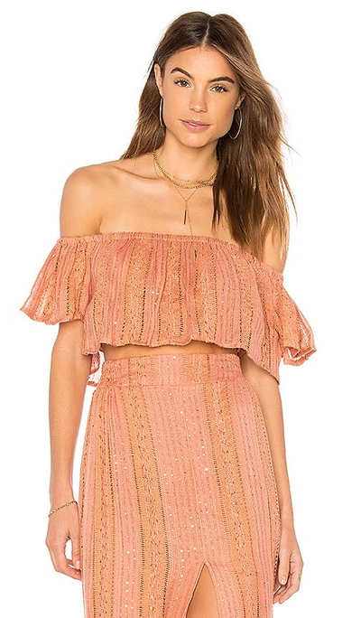 Sundress Jade Crop Top In Rust