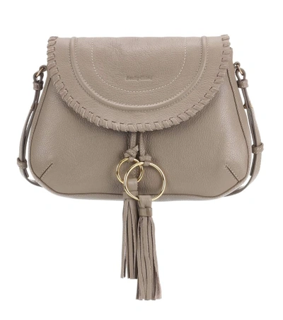 See By Chloé Polly Leather Shoulder Bag In Grey