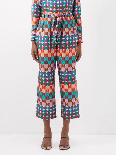 La Doublej Drawstrings Trousers In Mezzaluna Rainbow