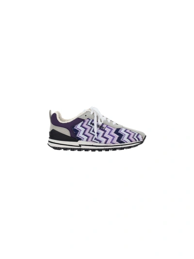 Acbc X Missoni Sneakers In White/violet