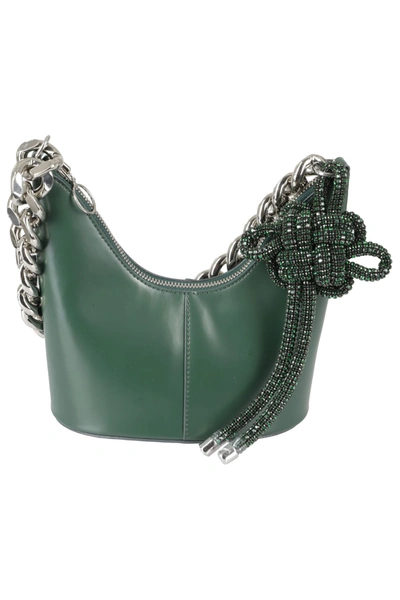 Kara Knot And Chain Bean Bag In Emerald