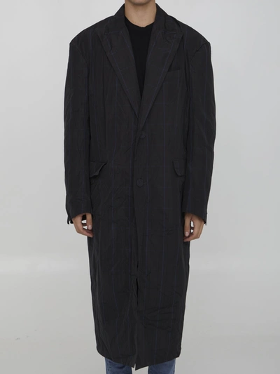 Balenciaga - Raglan-Sleeve Belted Cashmere Coat - Mens - Dark Navy