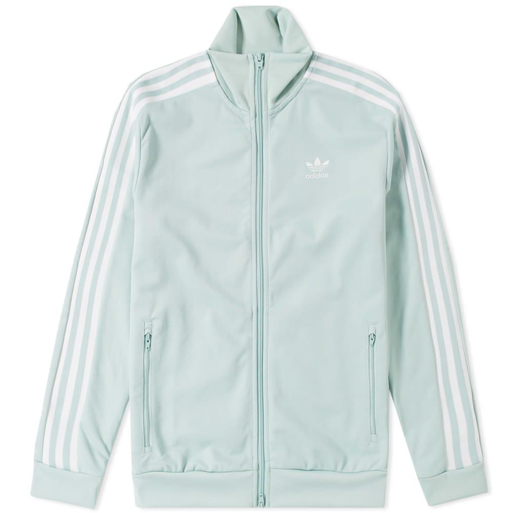 adidas beckenbauer track top green