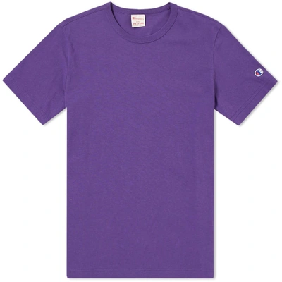 Champion Reverse Weave Classic Tee In Purple