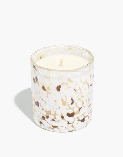 Mw S&amp;l White Tortoise Glass Candle In Midnight Rose