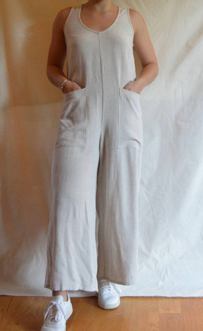 Rachel Pally Linen Remy Jumpsuit In Natural In White