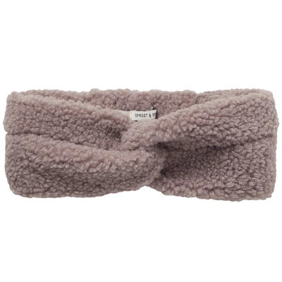 Sproet And Sprout Headband With Teddy Fleece Purple