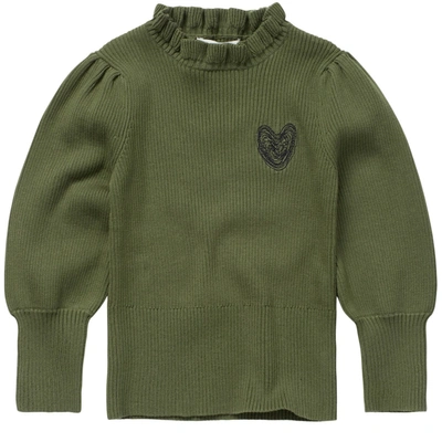 Sproet And Sprout Kids' Turtleneck Top Khaki In Green