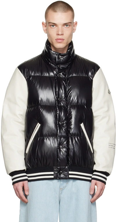 Moncler Genius 7 Moncler Frgmt Hiroshi Fujiwara Quinlan Quilted Shell And Leather Down Jacket In Black