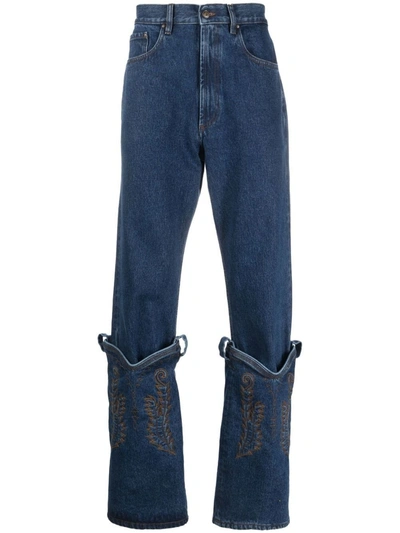 Y/project Straight Jeans In Blue