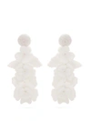 Oscar De La Renta Climbing Flower Clip-on Earrings In White