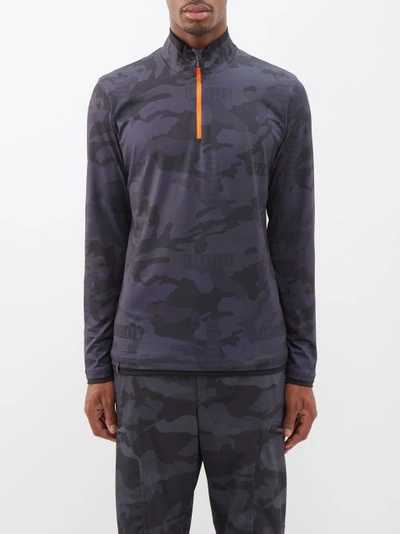Sportalm Camouflage-print Thermal Base-layer Top In Grey