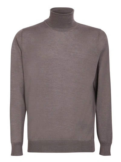 Colombo Beige Silk And Cashmere Sweater In Grey