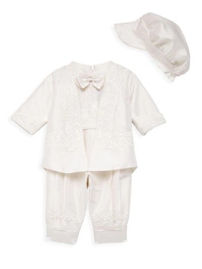 Macis Design Baby Boy's Three-piece Organza Formalwear Set In Ivory