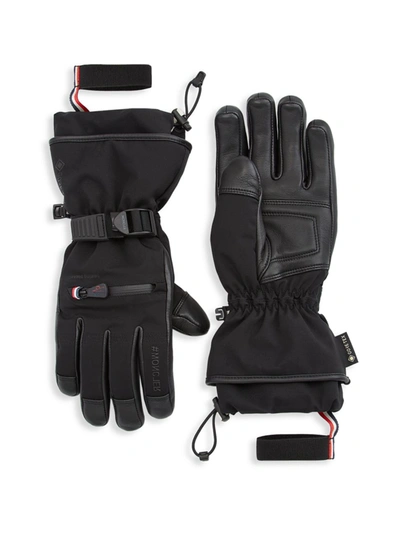 Moncler Grenoble Women's Grenoble Leather Gloves In Black