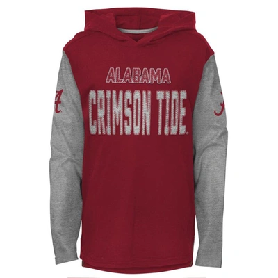 Outerstuff Kids' Youth Crimson Alabama Crimson Tide Heritage Hoodie Long Sleeve T-shirt