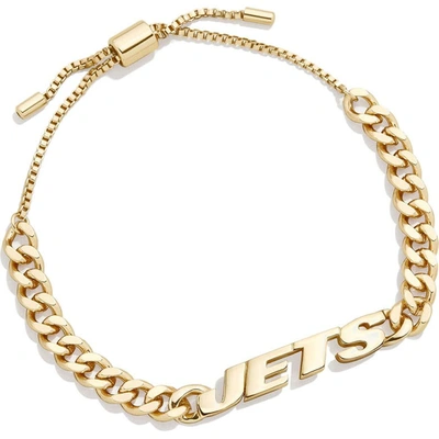 Baublebar Gold New York Jets Chain Bracelet In Gold-tone