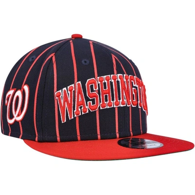 New Era Men's  Navy, Red Washington Nationals City Arch 9fifty Snapback Hat In Navy,red