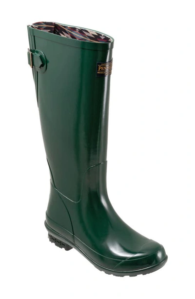 Pendleton Knee High Waterproof Rain Boot In Green