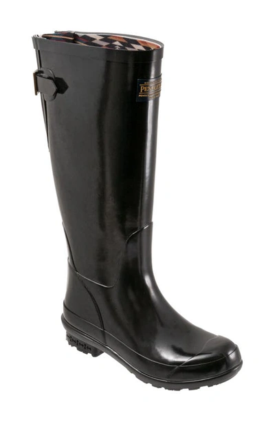 Pendleton Knee High Waterproof Rain Boot In Black