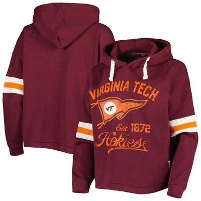 Pressbox Maroon Virginia Tech Hokies Super Pennant Pullover Hoodie