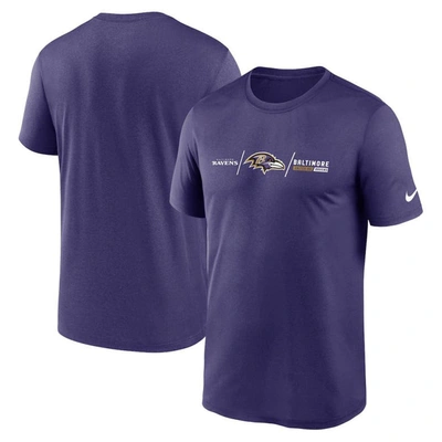 Nike Purple Baltimore Ravens Horizontal Lockup Legend T-shirt