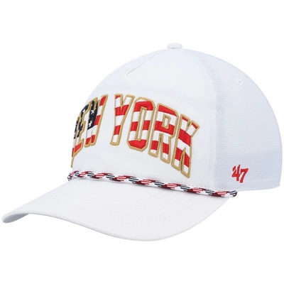 47 ' White New York Giants Hitch Stars And Stripes Trucker Adjustable Hat