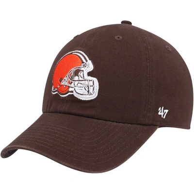 47 ' Brown Cleveland Browns Secondary Clean Up Adjustable Hat