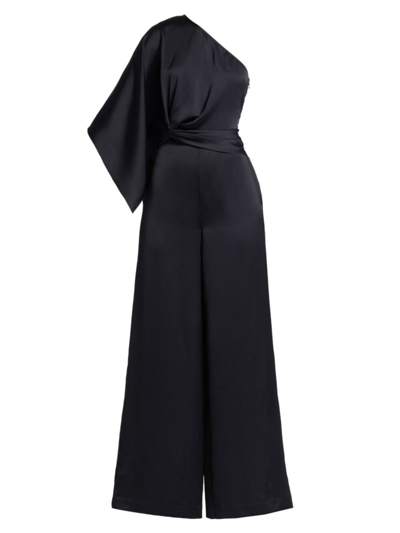 Ramy Brook Simone One-shoulder Jumpsuit In Black