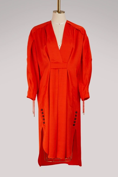 Carven Long Sleeves Dress In Mandarine