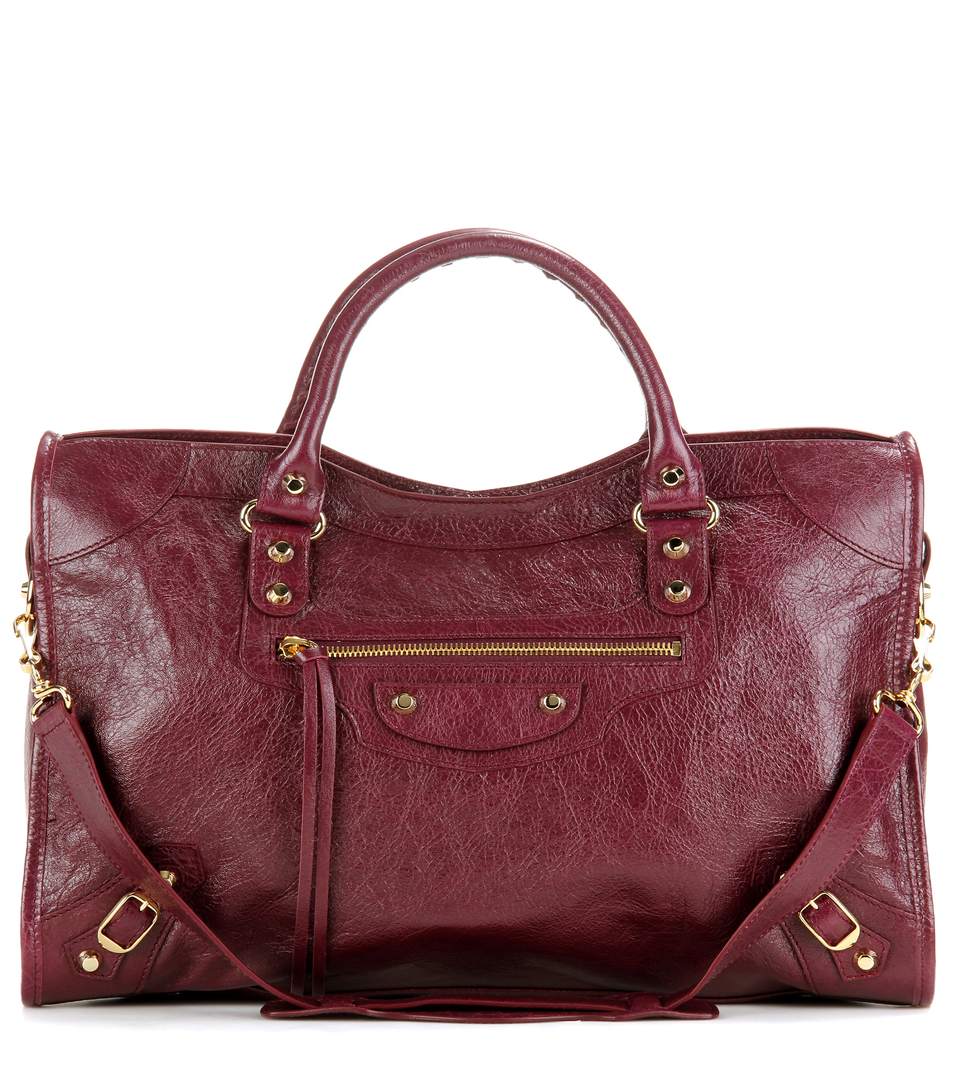 Balenciaga Giant 12 City Leather Tote In Violet Pruee | ModeSens