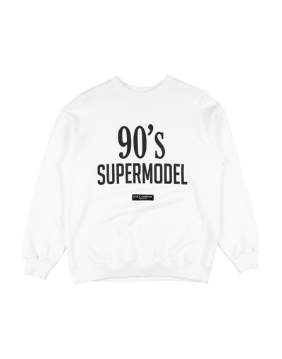 Dolce & Gabbana Babies' Sweatshirts In White
