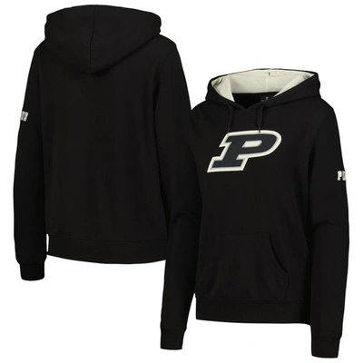 Stadium Athletic Black Purdue Boilermakers Team Big Logo Pullover Hoodie