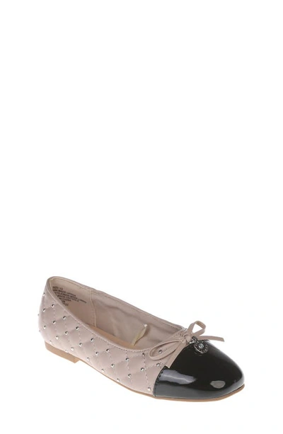 Vince Camuto Kids' Contrast Closed Ballet Flat In Tan