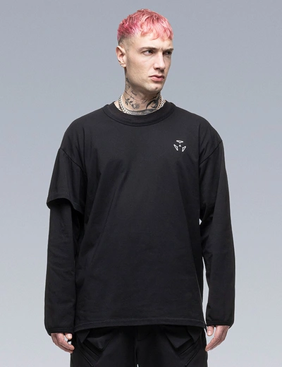 Acronym 100% Organic Cotton Long Sleeve T-shirt In Black